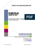 Käyttöohje Geda 500 Z ZP Eng