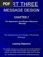 Chapter 7, The Appearance and Design of Business Message