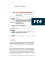 Curso de Direito Do COOPERATIVISMO Da Escola Superior de Advocacia em 2010