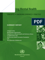 Promoting Mental Health: Concepts Emerging Evidence Practice