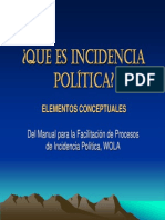 Que Es Incidencia Politica