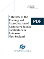 A Review of The Training and Accreditation of Restorative Justice Facilitators in Aotearoa New Zealand