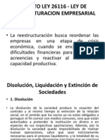 Decreto Ley 26116 - Ley de Reestructuracion Empresarial 1