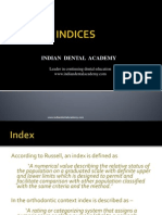 Indices / Orthodontic Courses by Indian Dental Academy