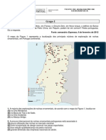 Grupo I: Teste de Avaliação de Geografia A