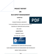 Project Report On Bus Depot MGT