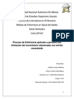 Proceso de Enfermeria Aplicado A Persona Con Limitacion Del Movimiento Relacionado Con Artritis Reumatoide