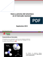 Usos y Precios Del Amoniaco en El Mercado Nacional