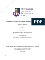 English Language Usage in UiTM - Research Proposal