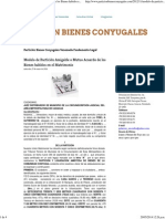 Modelo de Partición Amigable o Mutuo Acuerdo de Los Bienes Habidos en El Matrimonio - Particion Bienes Conyugales Venezuela