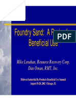 Beneficial Reuse Foundry Sand