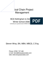 Critical Chain Project Management: BCS Nottingham & Derby Winter School 2006