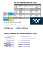 Gangneung Independent Arts Theater Schedule, May 29 - June 4