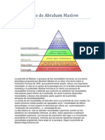 La Pirámide de Abraham Maslow