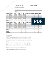 Empresa Nacional S/A: Lista de Exercícios de Excel PROF.: Gandhi