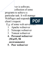 Personal Webserver (Win95, 98 Environments) 5. Peer Webserver