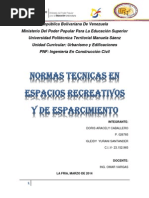 TRABAJO de Normas Técnicas en Espacios Recreativos y de Esparcimiento