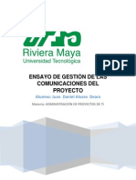 Ensayo de Gestión de Las Comunicaciones Del Proyecto