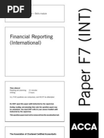 ACCA F7 Financial Reporting Solved Past Papers