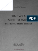 Sintaxa: Limbii Romane