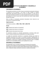 5.1 - Conceptos de Crecimiento y Desarrollo Económico.