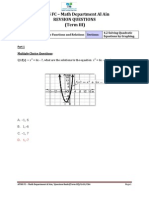 ATHS FC - Math Department Al Ain Revsion Questions (Term III)