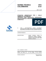 NTC5131 Criterios para Productos Detergentes