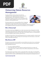 Outsourcing Human Resources Management