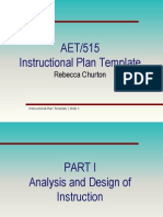 Aet515 Instructional Plan Template