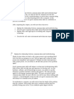 Introduction What Is The Relationship Between Communication Skills and Troubleshooting?