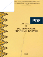 DALLET Dictionnaire Français-Kabyle