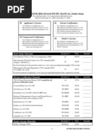 Study Manual Order Form