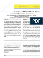 Obsessive Compulsive Inventory-Child Version (OCI-CV) in A Spanish Community Sample of Children and Adolescents