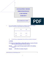 Econ1268 Price Theory Third Semester 2013 Game Theory Exercise 9