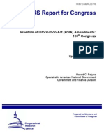 CRS - FOIA Amendments - 110th Congress (July 21, 2008)