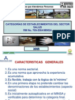 Categorias de Establecimientos Del Sector Salud RM 769-2004 Minsa