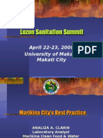 Sanitation Initiatives of Marikina City by Albert Herrera