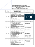 MSU DDCE List of Information Centre 2014