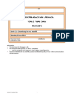 GCSE Edexcel Chemistry C1 Y9 Final Exam 13 - 14 PDF