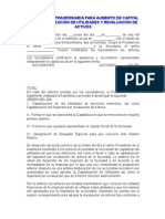 Asamblea Extraordinaria para Aumento de Capital Por Capitalización de Utilidades y Revaluación de Activos