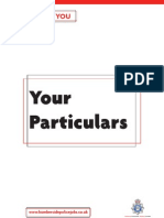 Your Particulars: About You