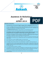 Aakash AIPMT 2014 Solution Code Q PDF