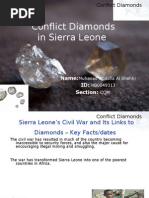 Conflict Diamonds in Sierra Leone: Name: ID: Section