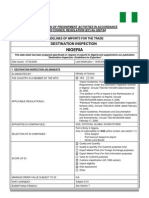 Nigeria Data Sheet For Importation