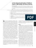 Acute Necrotizing Encephalopathy of Childhood: Correlation of MR Findings and Clinical Outcome