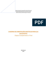 Caderno de Orientações Didáticas para Eja - Geografia