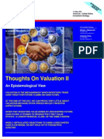 Thoughts On Valuation - Part 2 - An Epistemological View