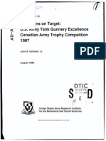 Americans On Target U S Army Tank Gunnery Excellence Canadian Army Trophy Competition USA 1989