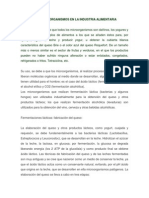 Los Microorganismos en La Industria Alimentaria