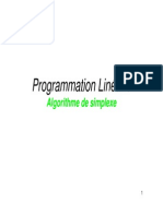 Programmation Linéaire Simplexe